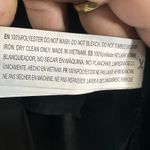 Forever 21 Medium Black/White V-Neck Sleek Top Tie Cuffs Long Sleeve Work Sexy Photo 5