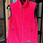 Vineyard Vines  fleece vest navy coral red neon zip up pockets size medium Photo 0
