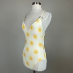 Kate Spade Women's Bathing Suit Size Small Yellow Print One-Piece Strappy Back Photo 3