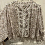 Bishop and Young  Cropped Button Down High Low Shirt size‎ Large Photo 4