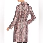 AQUA  Snake Print Faux-Leather Trench Coat Photo 7