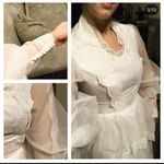 70s Prairie wedding dress White Photo 2