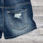 Kancan Distressed Denim 2" Short Women 4 Mid Rise Ripped Dark Wash Boho Festival Blue Size 26 Photo 5