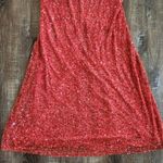 Retrofête Retrofete Katerina Sequin Dress in Calypso Coral Maxi Size XL NWT Halter Photo 5