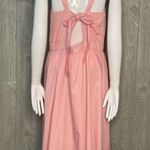 Madewell  pink fleur bow back dress button front long sleeveless maxi dress  14 Photo 6