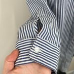 Modavanti Embroidered Floral Bird Nautical Striped Button Down Blouse Size L Photo 2