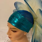 Handmade blue floral hat. This hat was made for the stage in the theater. Photo 11