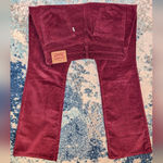 Levi's  725 High-Rise Maroon Corduroy Bootcut Jeans Womens 30 Velvet Ribbed Pants Photo 5