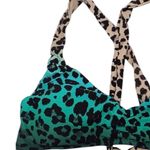 La Blanca Dip into the Wild Shirred Strap Bra Bikini Top Aquamarine Size 10 Photo 2