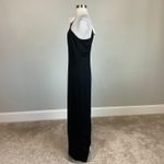 One Shoulder Bow Accent Column Evening Gown Size 8 Black Formal Dress by MARINA Photo 4
