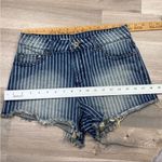 Freestyle Revolution Pinstriped Raw Hem High Rise Jean Shorts Juniors 7 Photo 6