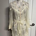 Ryu Vintage Lace Duster Kimono Tie Floral Eyelet Embroidered breathable Coastal Cottage Boho Festival Western Coquette Sweet feminine y2k Cover Photo 0