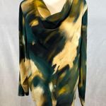 Calvin Klein forest green and tan cowl neck long sleeve top size 1X NWT Photo 1