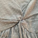 American Eagle  Outfitters Baby Blue V Neck Chiffon Blouse M Photo 7