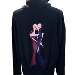 Badgley Mischka Black Avant Gard Zip Up Hoodie Size Large Photo 4