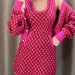 ZARA PLAID KNIT Sleeveless Mini A-Line Dress w/ Round Neckline Size S Pink NEW Photo 5