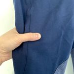 HR FARM Horse Riding Suede Breeches Navy Blue Striped Equestrian Pants Horseback Size 32 Photo 6