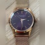 AKRIBOS XXIV Ladies Watch Rose Gold Mesh Bracelet Purple Dial Date Window Pink Photo 1