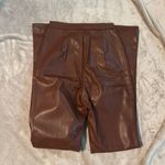 SheIn Brown Leather Pants Photo 3