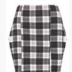 Boohoo  split front checked mini skirt plaid size US 8 Photo 1