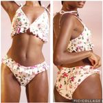 Hanky Panky  Ruffle Trim V-Cut Bikini Bottom Botanical Treasures Floral‎ Blush L Photo 1