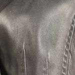 Q.U.E Genuine Lambskin Leather Blazer Jacket Black Size L Lined Button Front Size L Photo 7
