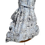 Tommy Hilfiger Light Blue Floral Midi/Maxi Striped Flutter Sleeve Dress Size 16 Photo 3