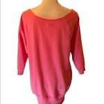 Cute lei off the shoulder sweatshirt w/ front pocket & raw neck Pink Size undefined Photo 1