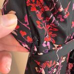 Nanette Lepore Black Floral Chiffon Maxi Shirt Dress Sz 4 Small 0380 Photo 7
