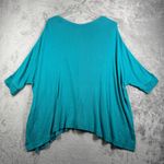 Laurie Felt Los Angeles Top Womens XL 1X Teal Modal Blend‎ Oversized Slouchy Blue Photo 2