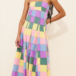 Anthropologie SWF Bandeau Spaghetti Strap Maxi Dress Pink Size L Photo 0