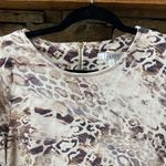 Spense size 10 animal print mini dress beige tan brown spring summer Photo 1