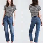 Levi's  High Rise Raw Hem Button Fly Wedgie Ankle Skinny Jeans Sz 30 C17 Photo 1