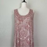 Soma Intimates Pink Paisley Sleeveless Sleepwear Dress, Sz Large Photo 2