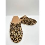 Caslon ‎ Slipper Womens Sz 6.5 Leather Cnalise Lea Flat Heel Slide Leopard Print Photo 5