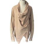 BLANK NYC  Womens Tan Drape Moto Jacket Asymmetrical Zip Biker Size SMALL Photo 1
