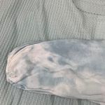 Love, Fire  | NWT | 1X | Aqua Blue Slouchy Waffle Knit Tie-Dye Sleeve Blouse Top Photo 6