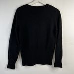 Peck & Peck  Size M Sweater Pure Cashmere 2-Ply Argyle Black Scoop Neck Women's Photo 5