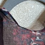 Floral Kimono Top Fringe Hem Womens One Size Lightweight Duster Long Multicolor Photo 6