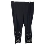Isaac Mizrahi  LIVE! Size 14P Pants Black Pearl Beaded Dress Pants Trousers‎ 1026 Photo 1