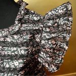Jill Stuart  Size S Semi sheer mixed pattern stripe & floral ruffle burst sleeve Photo 5