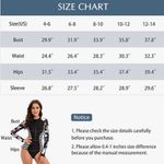 One Piece Zando Long Sleeve Swimsuit Women UPF 50+ for Womens Zip Floral Athletic Swim Wear Bathing Suit Photo 9