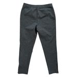 Talbots Ponte Knit Pull On Zip Hem Pants | Grey Houndstooth | Large Photo 3