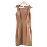 Tory Burch Azalea Square Neck Woolen Dress Camel Brown Size 6 Photo 6