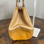 Gucci  Mayfair Patent Leather Tote Bag Yellow GG AUTHENTICATED Photo 2