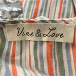 Vine & Love Women's Striped V-neck Flutter Sleeve Babydoll Top Small | EUC Photo 4