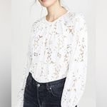 Free People NWOT Olivia Ivory Sheer Lace Long Sleeve Top Photo 0