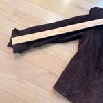 Live a Little  Women's Brown Suede 100% Leather Blazer Jacket Size S Button Front Photo 4