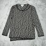 Joseph Ribkoff  Sweater Womens 10 Black White Marled Asymmetric Hem Neutral‎ Photo 1
