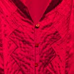 Jones New York  Signature Red 100% Silk Button Front Blouse XL Photo 6